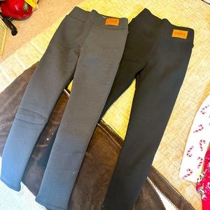 2 pairs of fleece lined Cozies leggings